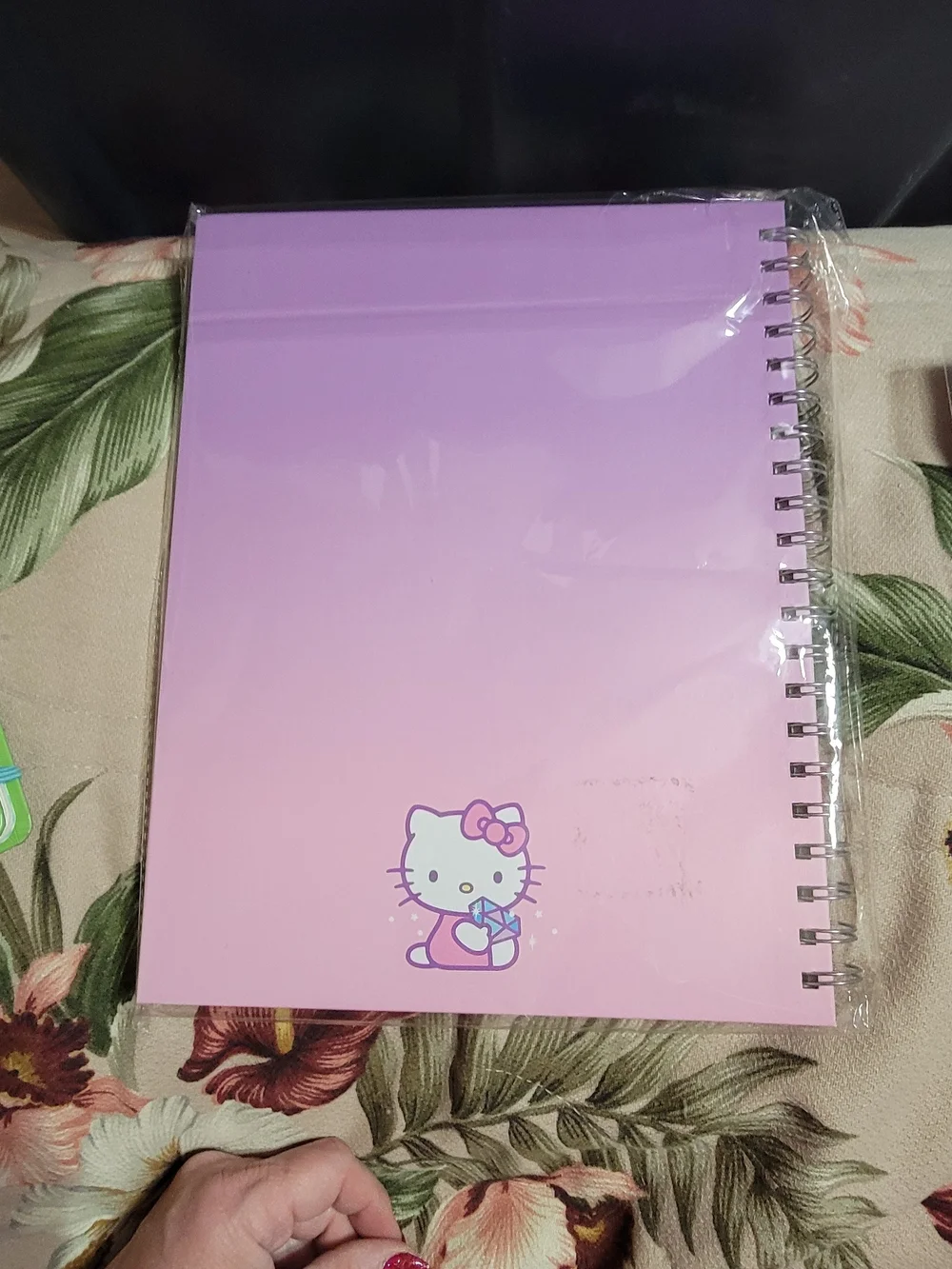 817-Sanrio Hello Kitty Purple & Pink Stationery Set with Holographic Pen